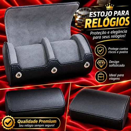 Bolsa De guardar relógio em couro italiano 