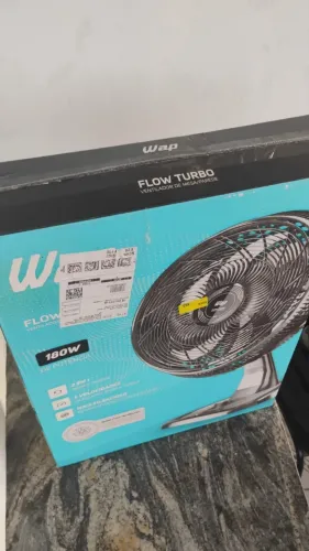 WAP Ventilador de Mesa e Parede 50cm FLOW TURBO, Tecnologia Silenciosa e Econômica, 8 Pás
