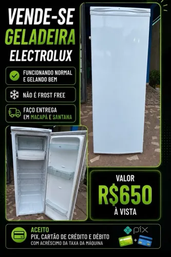 Geladeira Electrolux gelando bem. ENTREGO