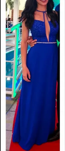 Vestido de festa azul royal