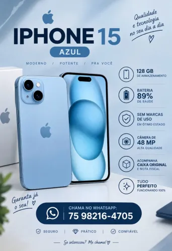iPhone 15 azul