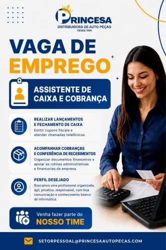 CAIXA FRENTE DE LOJA COM EXPERIÊNCIA