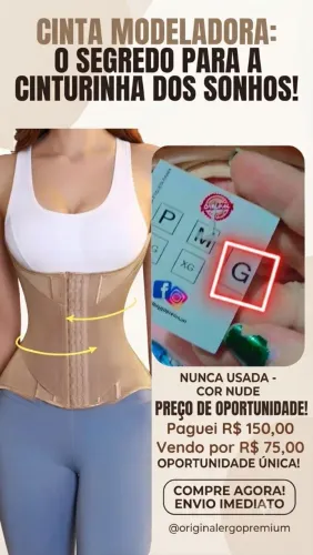 CINTA MODELADORA NA ETIQUETA! TAM. G