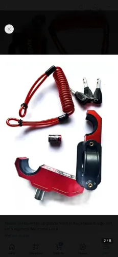 Trava de moto com alarme