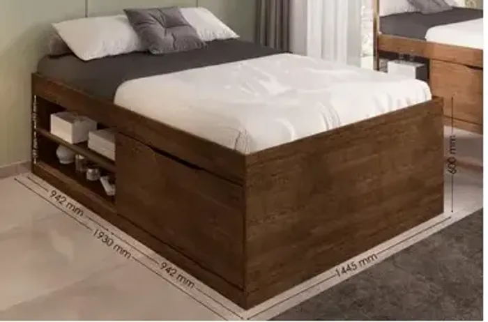 DOAÇÃO - Cama casal com sapateira
