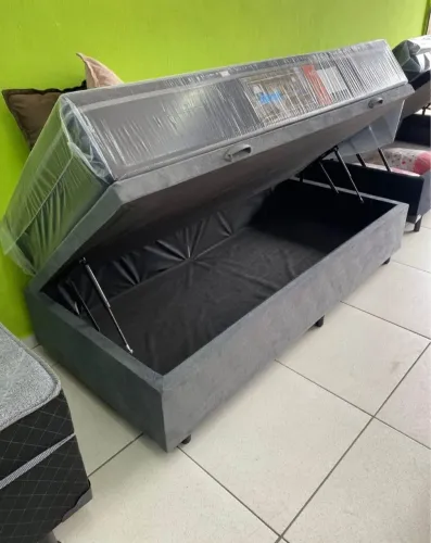 Base bau solteiro + colchão novo de fábrica FRETE GRÁTIS