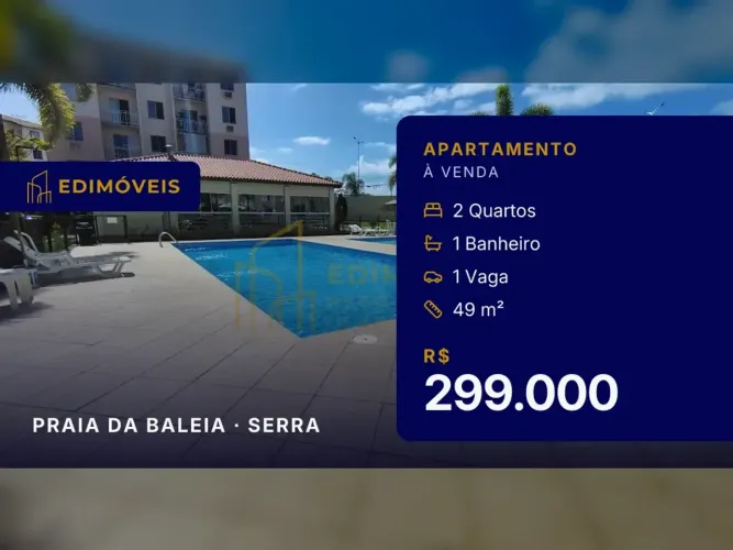 Linda Apartamento 2 quartos na Praia da Baleia, ideal para sua família