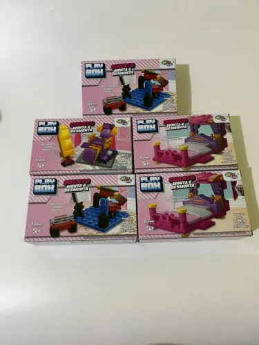 Play Box Quarto Monta e Desmonta | Blocos de Montar Infantil | 5+ | Novos, lacrados | Kit 
