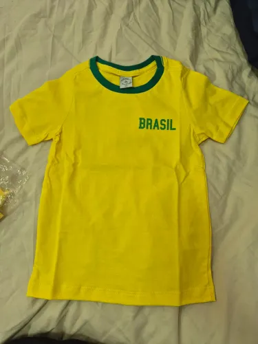 Camiseta brasil copa infantil tamanho 3