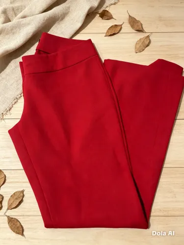 Calça social vermelha