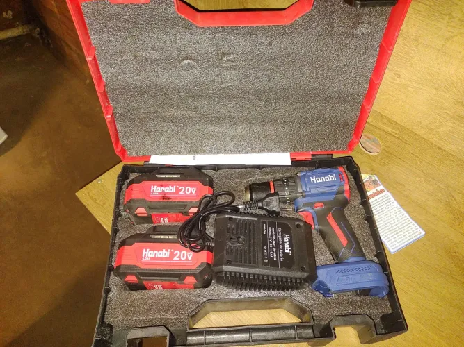 Kit parafusadeira Hanabi nova Nw6003 com kit de brocas Gamma, e kit bits soquetes.