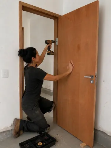 Instalação de porta de madeira | Goiânia e região
