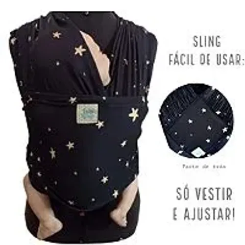 Tatá Fácil Sling malha estampa de estrelas