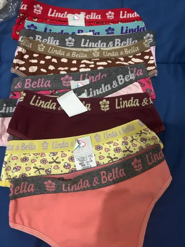 Kit 10 calcinhas menina serve 8 9 anos