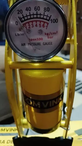Bomba De Ar Com Pedal Alta Pressão Para Encher Pneu, Bicicleta e Bola