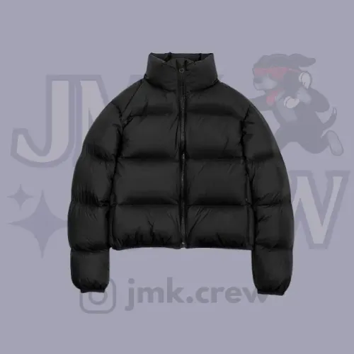 Jaqueta Puffer Cropped Feminina Preta G
