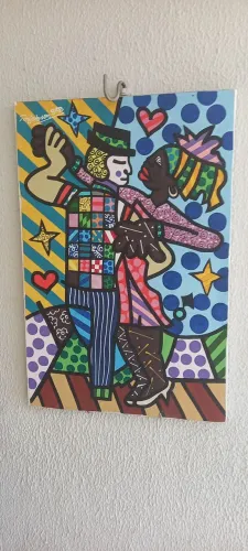1 Quadro Pintura Romero Britto