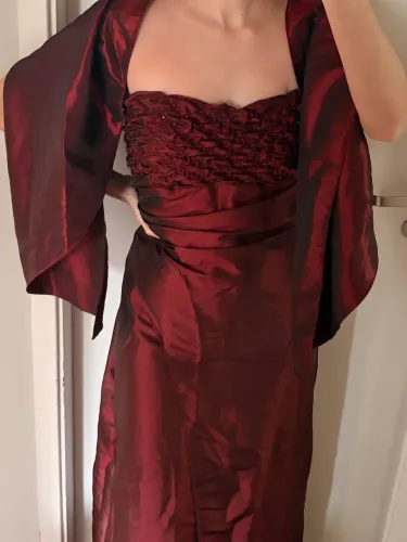 Vestido longo vintage vermelho 