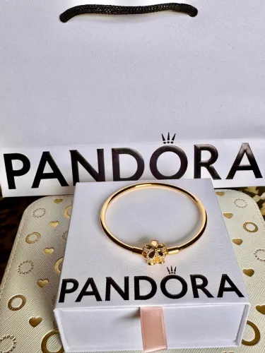 Bracelete Pandora Rígido Dourado