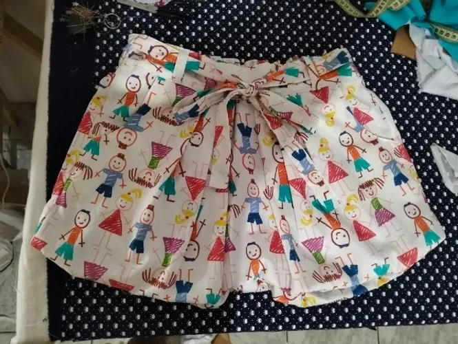 Short infantil modelo balonê tam 01 a 08 anos