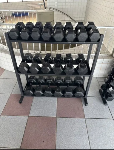 Mesa de dumbell sextavado