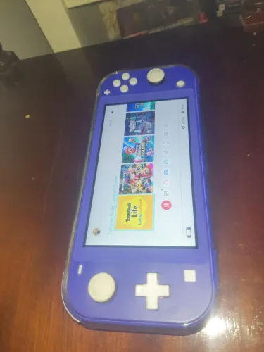 Nintendo switch lite azul d.e.s.b.l.o.q.u.e.a.d.o cartão 64