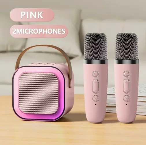 Caixa de som pequena 2 com microfone ( veja mais detalhes na descrição).