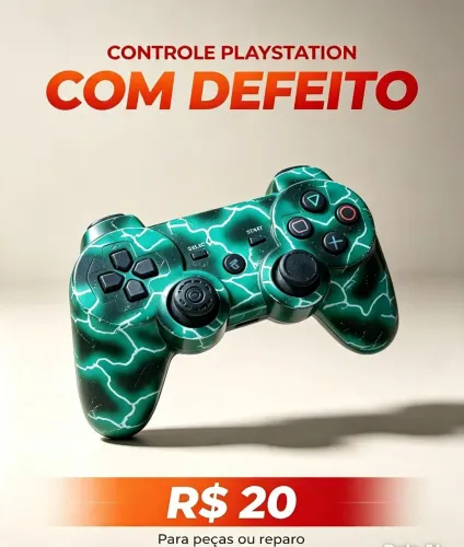 Controle PlayStation ? Com Defeito ? Para Peças ou Reparo ? R$ 20