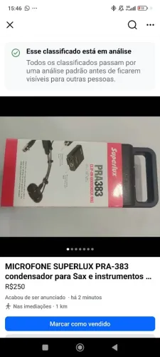 MICROFONE, PRA 383 SUPERLUX. P/ PERCUSSÃO E METAISMETAIS E  