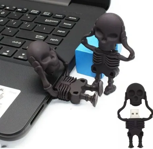 Pendrive 2TB caveirinha (branco) frete grátis
