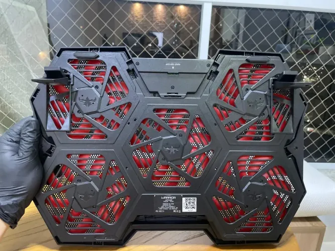 Base Cooler Gamer Warrior Lothair AC327 - 5 Fans - Impecável