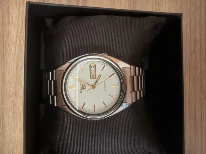 Relógio Seiko Masculino SNXG47 5 Automático Mostrador BR