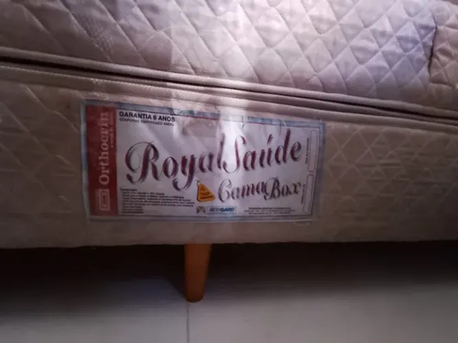 Cama Box + Colchão Orthocrin Mola - Linha Royal Saude