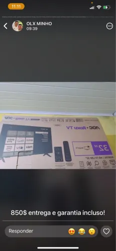 Smart tv de 32P (aceito cartão)
