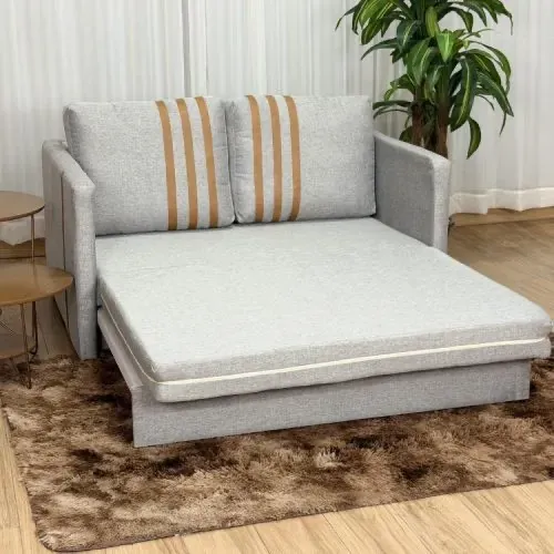 Sofa Cama Dominic 1.40m Linho Entrega Rápida