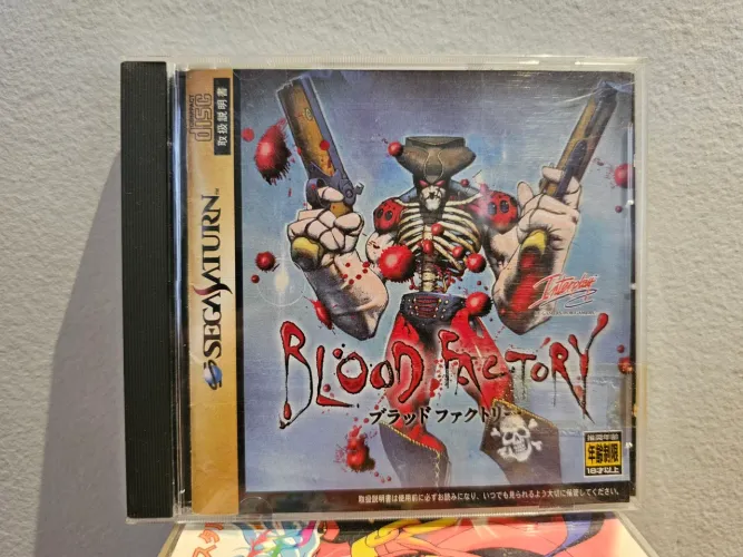 Blood Factory - Sega Saturn (japonês, raro, completo, c/ spine card)