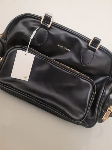 Bolsa de couro preta