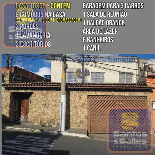 CASA RESIDENCIAL em São Paulo - São Paulo, Vila São Nicolau