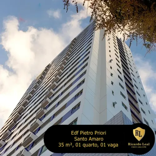 Vendo Apartamento Todo Mobiliado em Santo Amaro, 35 m², 01 quarto