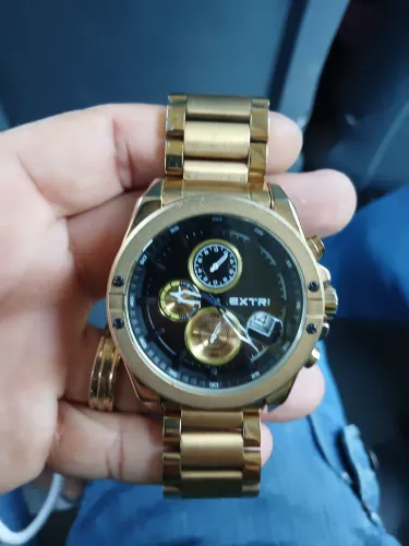 Vendo relógio Extri dourado original top