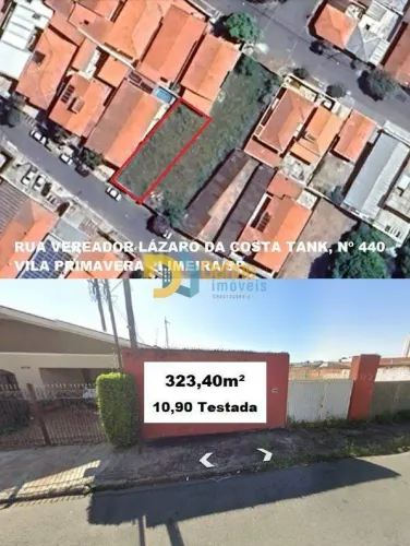 Terreno de 323,40 m² à venda em Vila Primavera, Limeira - Residencial/Comercial, financiam