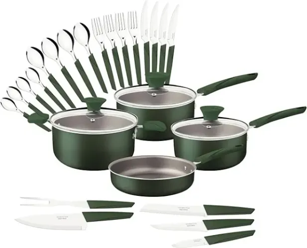 Kit Cozinha Tramontina Lyf Verde Natureza - 25 Peças