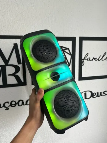 Caixa de Som Bluetooth alta 50W Rgb - Ótima para casa e festa