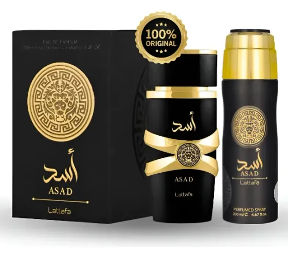 Kit Asad Tradicional 100ml + Desodorante 200ml - Perfume Árabe Lattafa