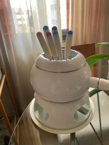 Conjunto de Fondue branco