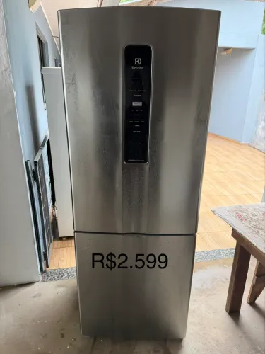 Geladeira duplex inox inverse inverter semi nova