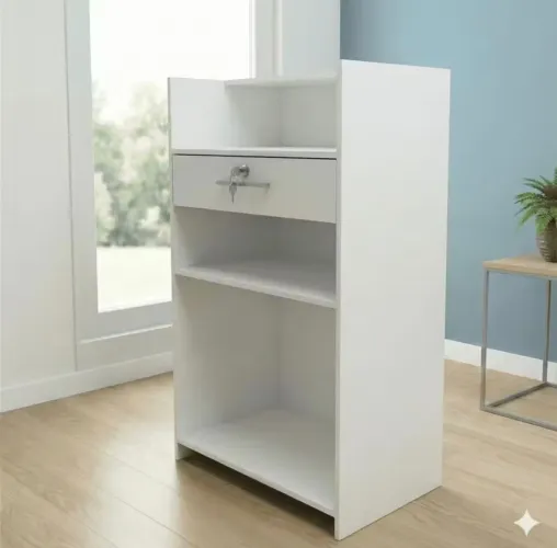 Balcão de caixa/recepção branco