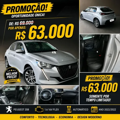 Peugeot 208 Allure 1.6 Flex 16V 5P Aut. 2022