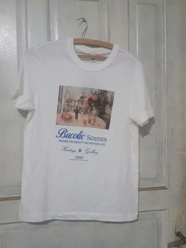 Camiseta Hering bucólico scenes branca tamanho M