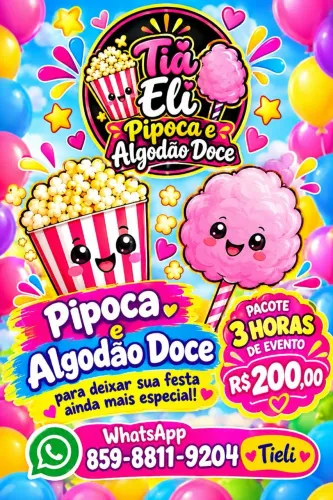 Pipoca e algodão doce 